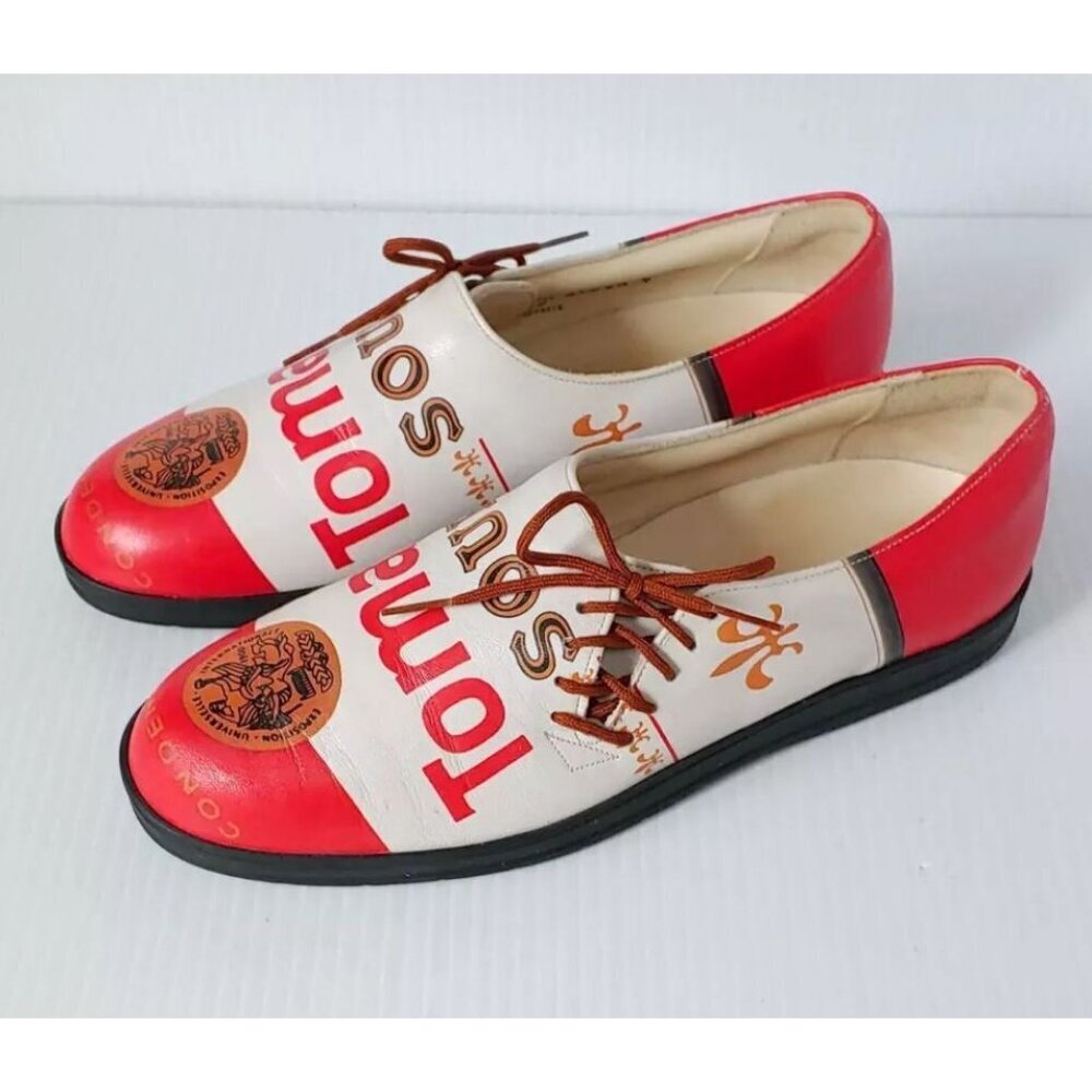 Icon Casual Shoes Pop Art Campbell's Tomato Soup Andy Warhol Size M 7.5 W 9.5 - Picture 3 of 13